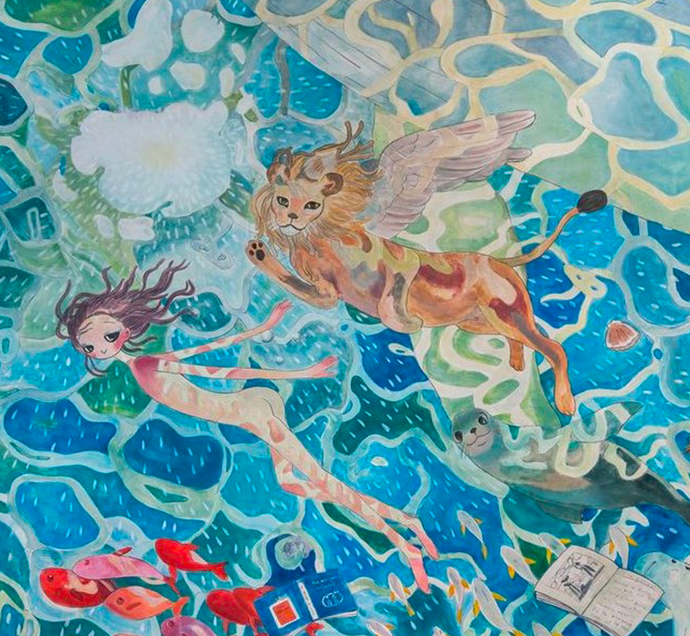 Aya Takano's fresco Palazzo Diedo